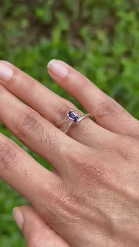 0.69 ct Purple Sapphire ~ unheated