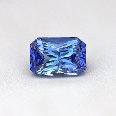 2.05 ct heated blue Ceylon sapphire, radiant cut, GIA certified, video showing color and brilliance