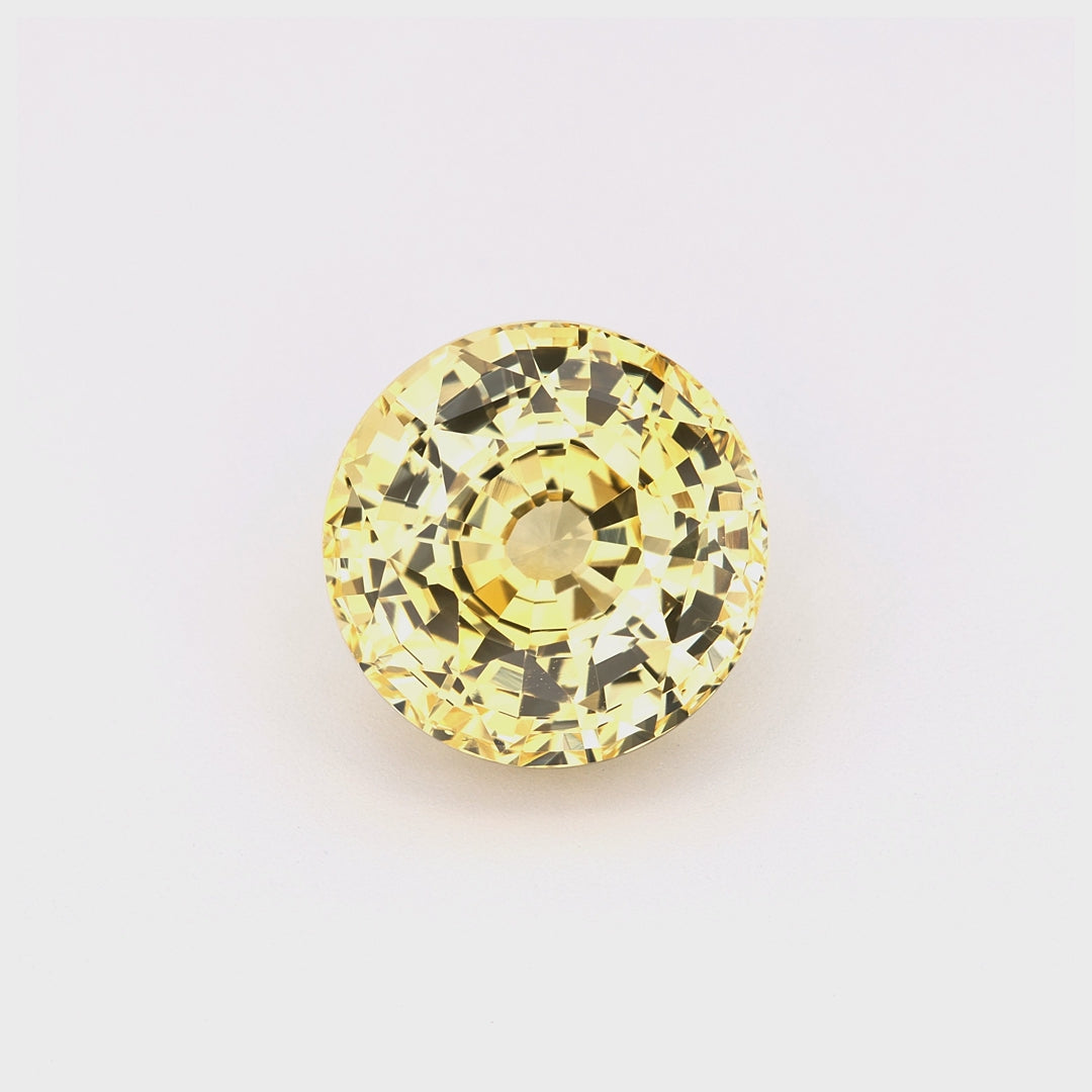 Load video: 7.00 ct Untreated Ceylon Yellow Sapphire