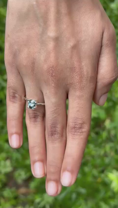 1.75 ct Teal Sapphire ~ Unheated