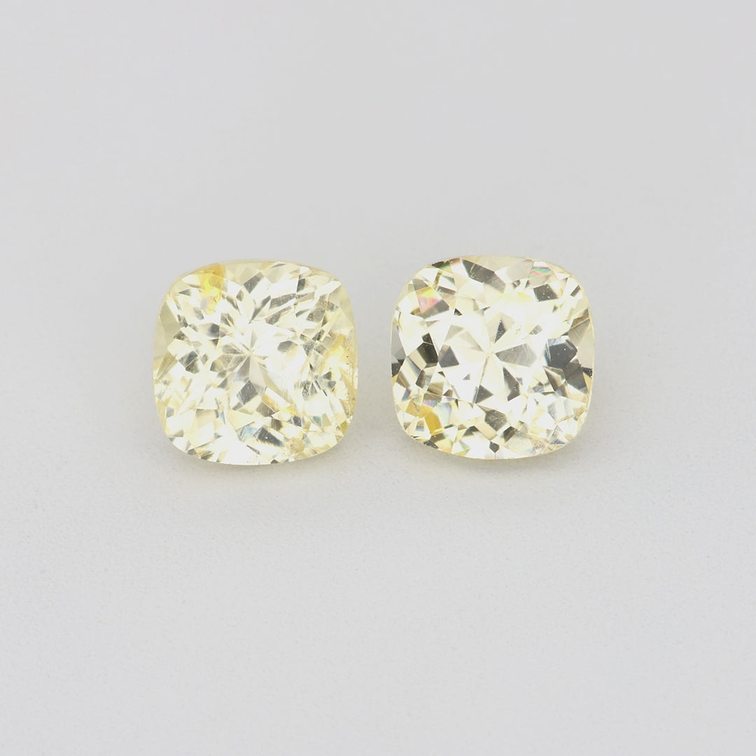Load video: 1.11 ct Yellow Sapphire Pair ~ Unheated