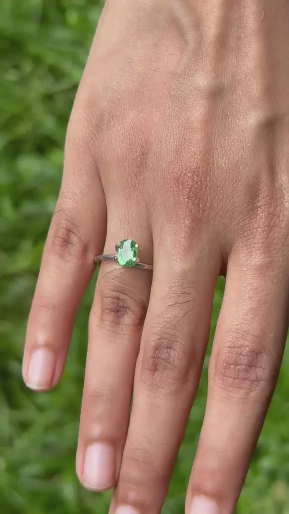 1.06 ct Cushion Tsavorite Garnet ~ Untreated, GIA