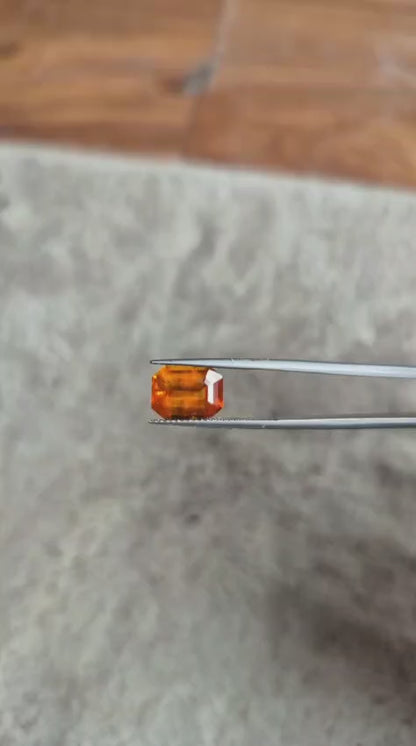 4.21 ct Orange Sapphire ~ GIA