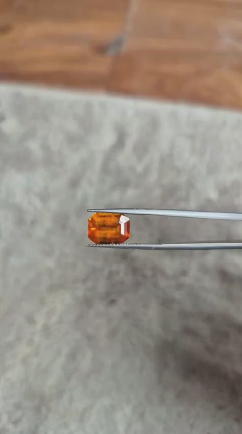 4.21 ct Orange Sapphire ~ GIA