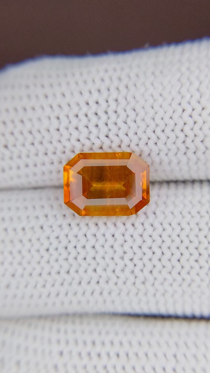 4.21 ct Orange Sapphire ~ GIA
