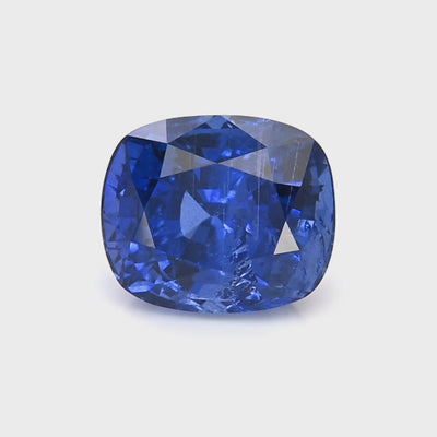 5.16 ct vivid Blue cushion Blue Sapphire from Ceylon
