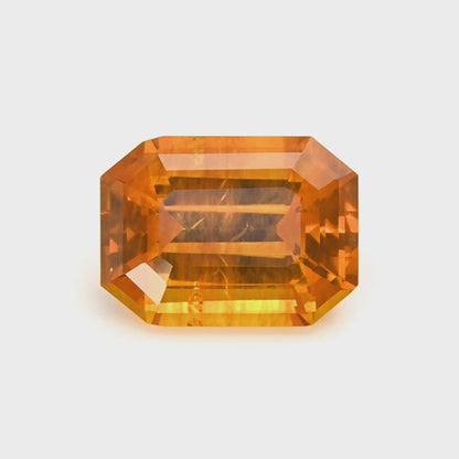 4.21 ct Orange Sapphire ~ GIA