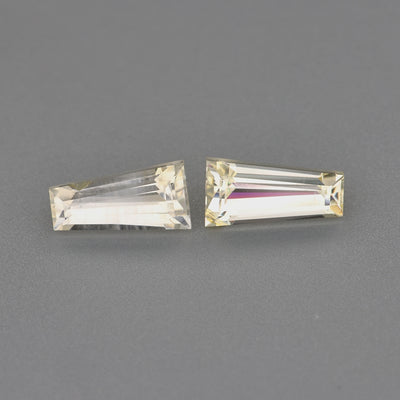 0.88 ctw Tapered Baguette Yellow Sapphire Matched Pair — Unheated
