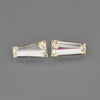 0.88 ctw Tapered Baguette Yellow Sapphire Matched Pair — Unheated