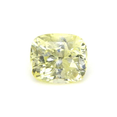2.48 ct pale yellow untreated sapphire gem with excellent clarity and natural golden hue