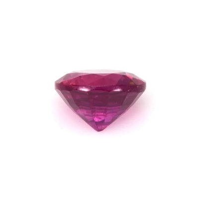 0.52 carat round cut ruby gemstone with brilliant red color and high clarity for custom jewelry