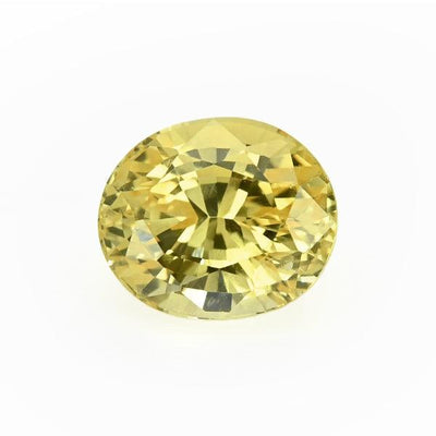 1.71 ct untreated yellow sapphire gemstone with natural golden hue and excellent clarity