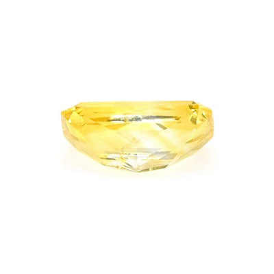 1.00 ct yellow sapphire gemstone with radiant cut and vibrant golden hue showcasing excellent clarity and brilliance