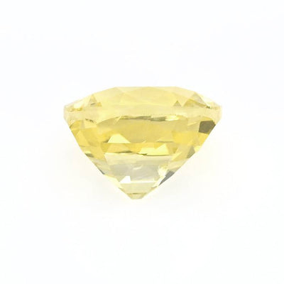2.70 ct unheated yellow sapphire square cushion cut with natural golden hue and excellent clarity