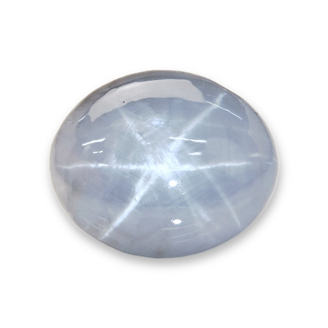 8.08 ct natural gray Ceylon star sapphire with 6-ray asterism, unheated and untreated
